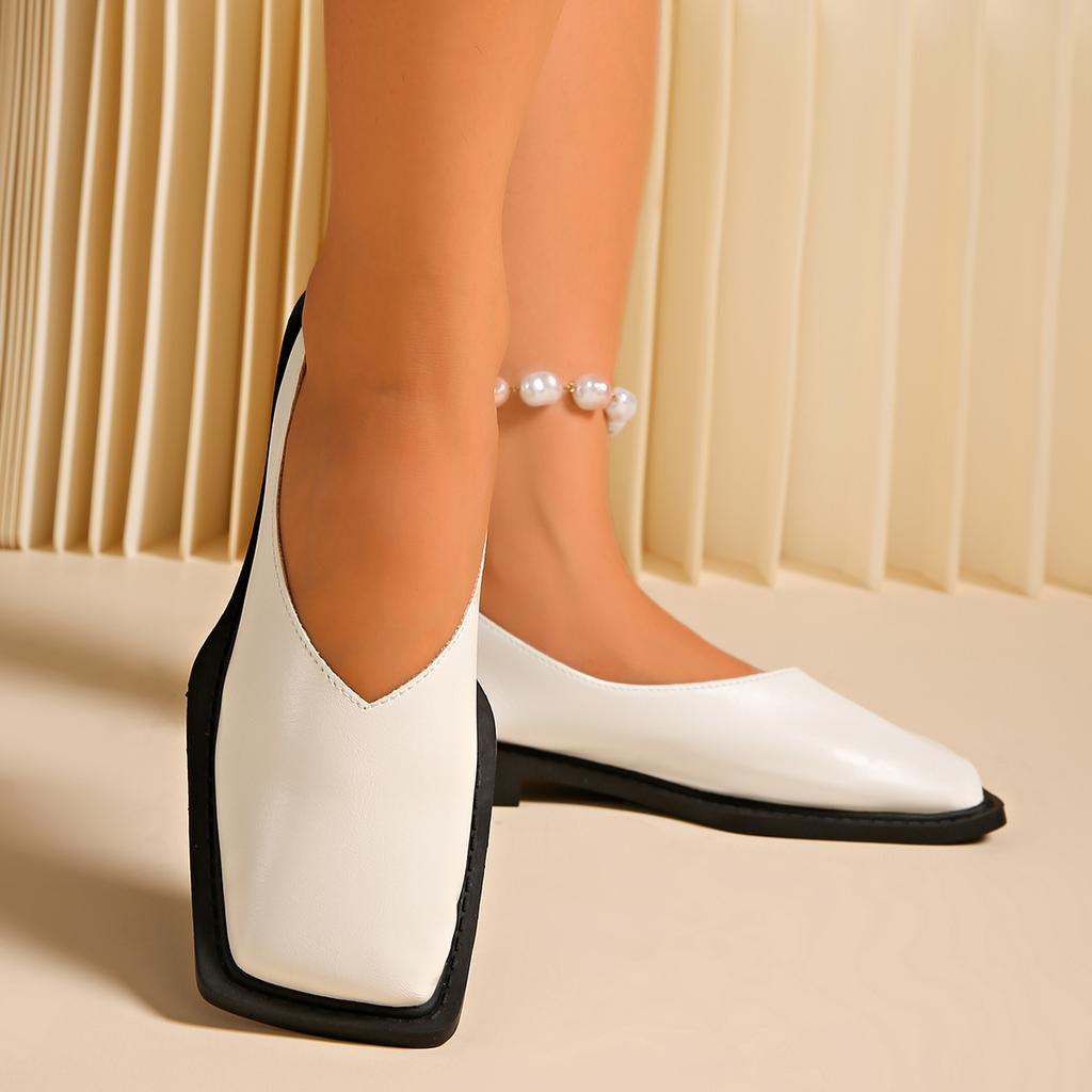 Fashion Retro Exterior Wear Anti Slip Beach Shoes Lightweight New Flats Women Flats Women 2025 New Flat Bottom Square Toe Single Shoes