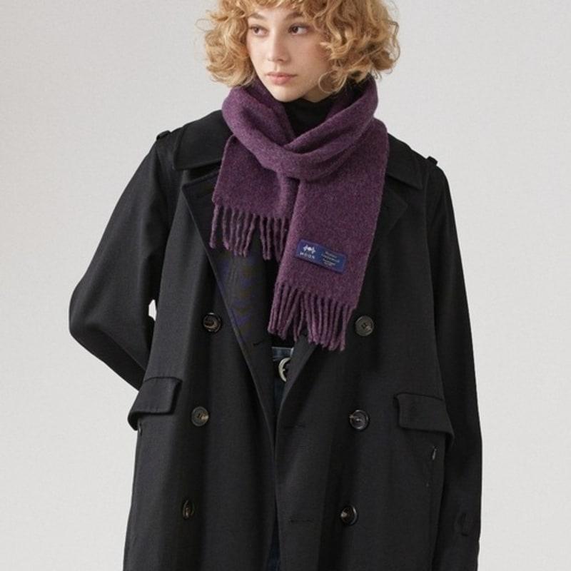 ABRAHAM MOON Шарф из мериносовой шерсти 25 см - Вересковый пурпурный