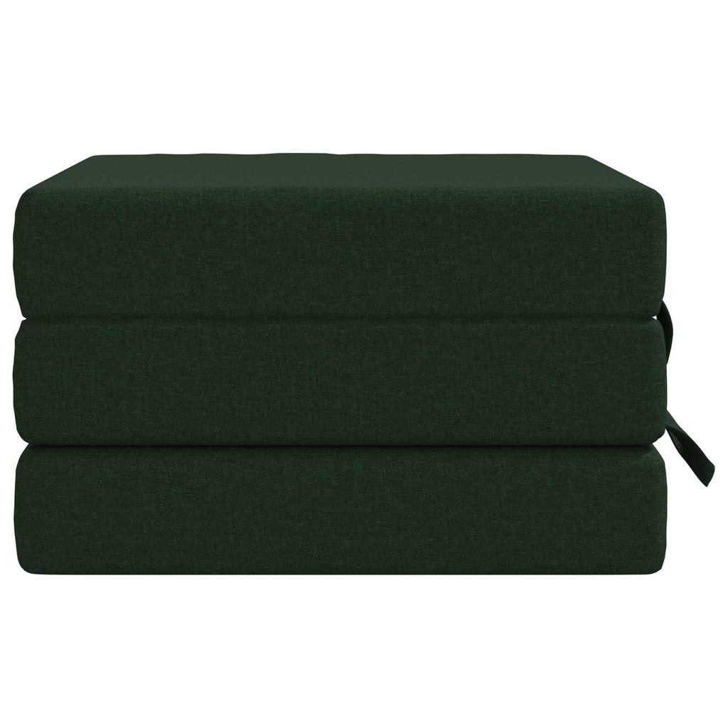 Folding Sofa Bed 75 x 63 x 45 cm Dark Green