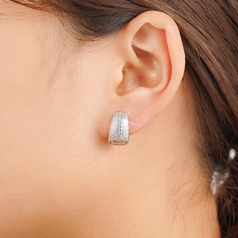 Серьги-кольца Bling Bling Cz для женщин, для повседневной носки, сверкающие серьги, свадебная вечеринка, высококачественная модная бижутерия, распродажа