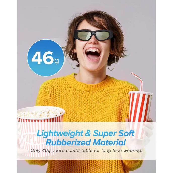 DLP Active Shutter 3D Glasses 96~144Hz For Optoma Acer Home ViewSonic ViewSonic