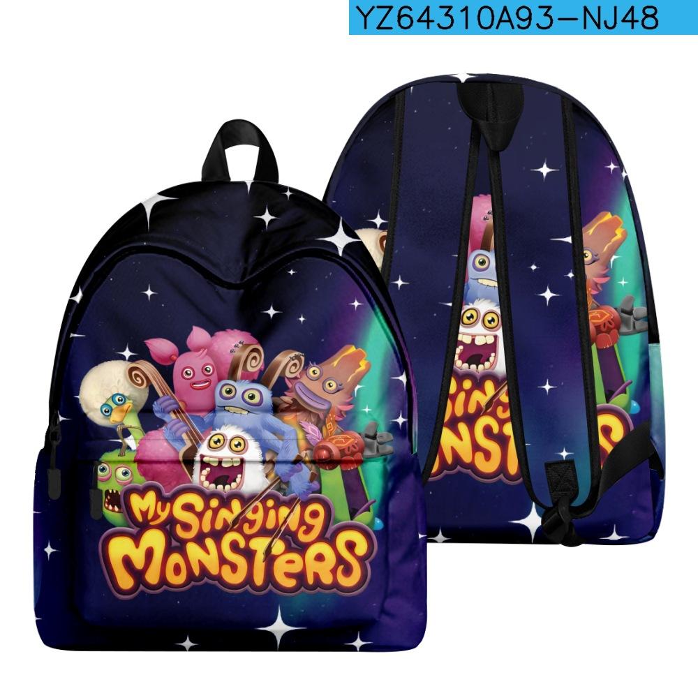 Мультяшные Молодежные My Singing Monsters Школьные Сумки для Учеников Рюкзаки для Ноутбуков 3D Печать Оксфордские Для Мальчиков/Девочек Забавные Дорожные Сумки