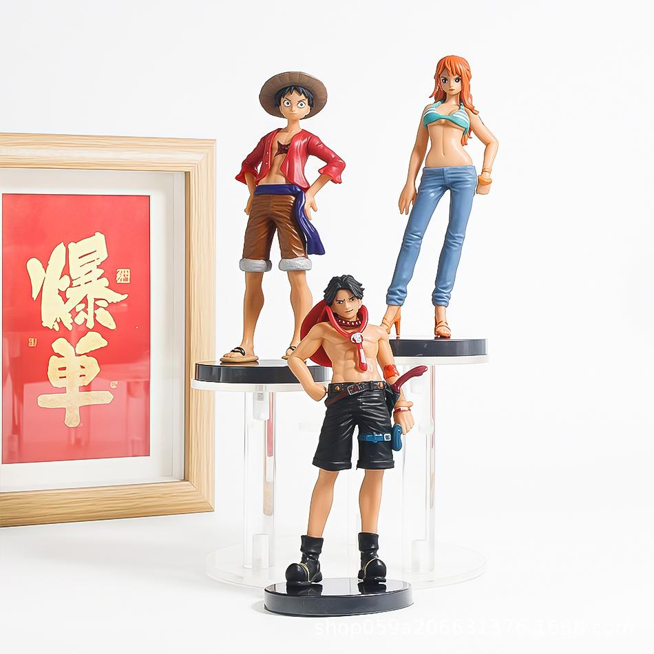 6 шт. Аниме Фигурки One Piece Луффи Эйс Зоро Нами Санджи Модель Действия ПВХ Настольная Статуэтка Украшение Коллекция Настольные Игрушки Подарки