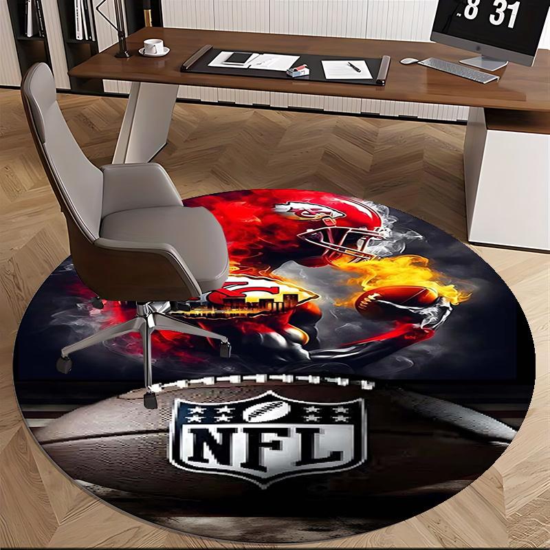 Kansas City Chiefs,NFL Football Chair mat Round Rug Office carpet, Non slip, Suitable for Living Rooms, Bedrooms Decor.1205589a