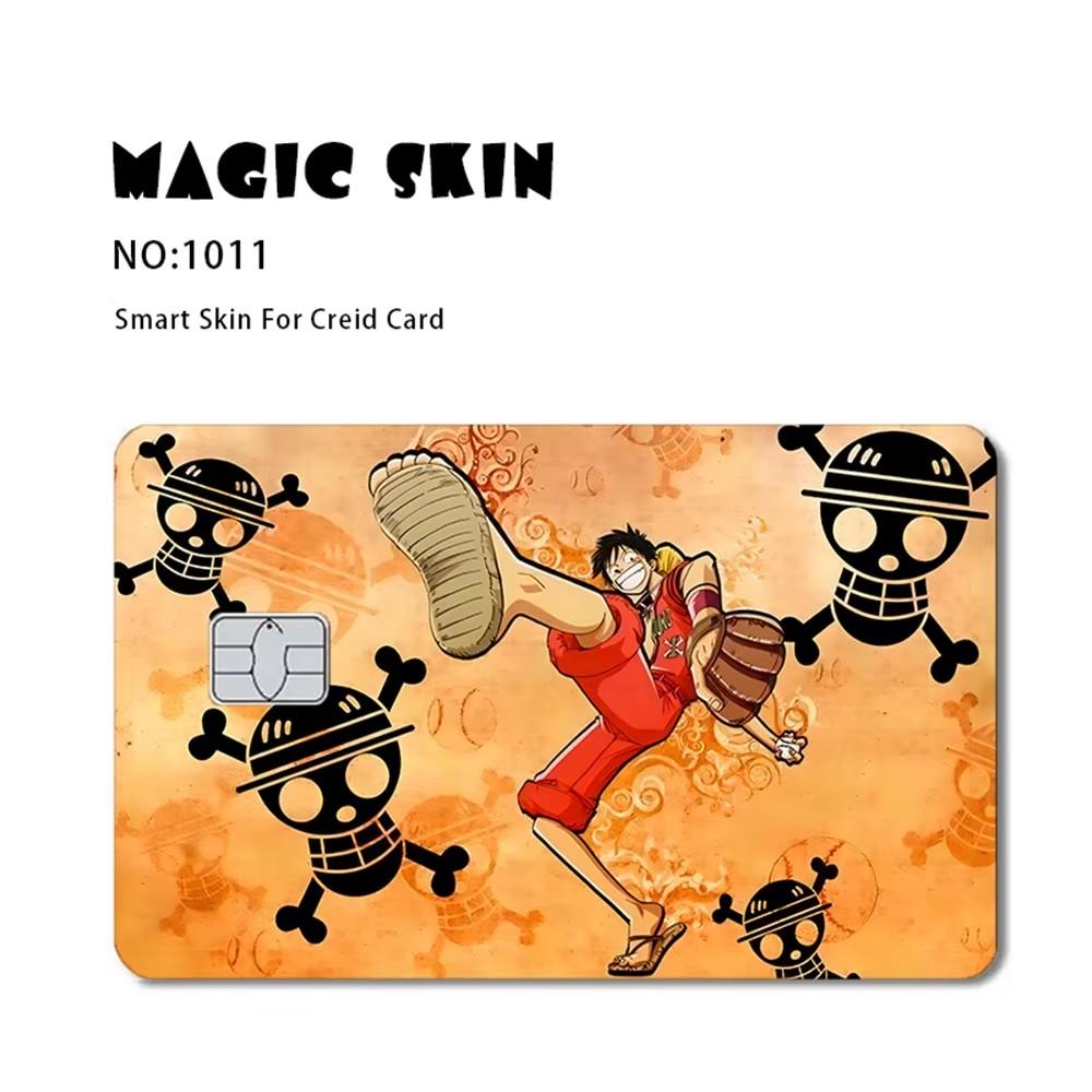 Аниме One Piece Луффи Зоро Эйс Робин Матовая ПВХ Наклейка Пленочная Лента Skin Для Кредитной Карты Дебетовой Карты Банковских Карт Наклейки Деколь Игрушки