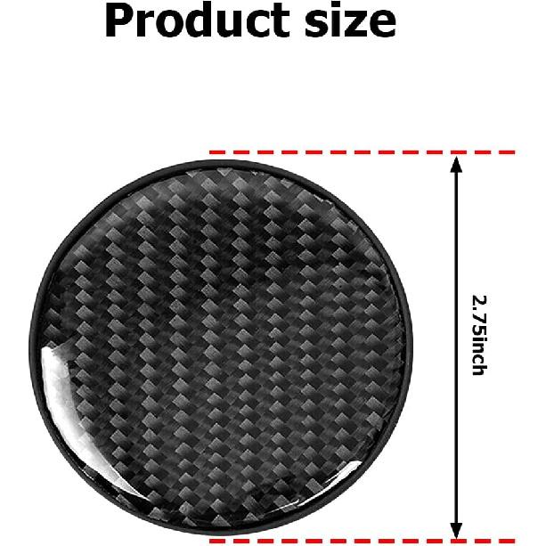 BESULEN Car Cup Holder Coaster, 2 PCS Carbon Fiber Non-Slip Embedded Coasters, Universal 2.75 Inch Cup Holder ert Coaster Pad, Sports Racing Durable