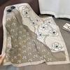 Camellia French Premium Neck Scarf Women's Fashion Versatile Shawl 91CM Spring and Autumn Decoration Outer Square Scarf