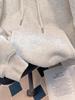 Silver Fox Fleece Cotton Blend Round Neck Loose Hoodie - 320g/420g