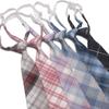 Women Plaid JK Ties Japanese Style Neck Tie for Jk Uniform Cute Necktie Suits Gravatas Sweet Simple Lazy Person Student Tie