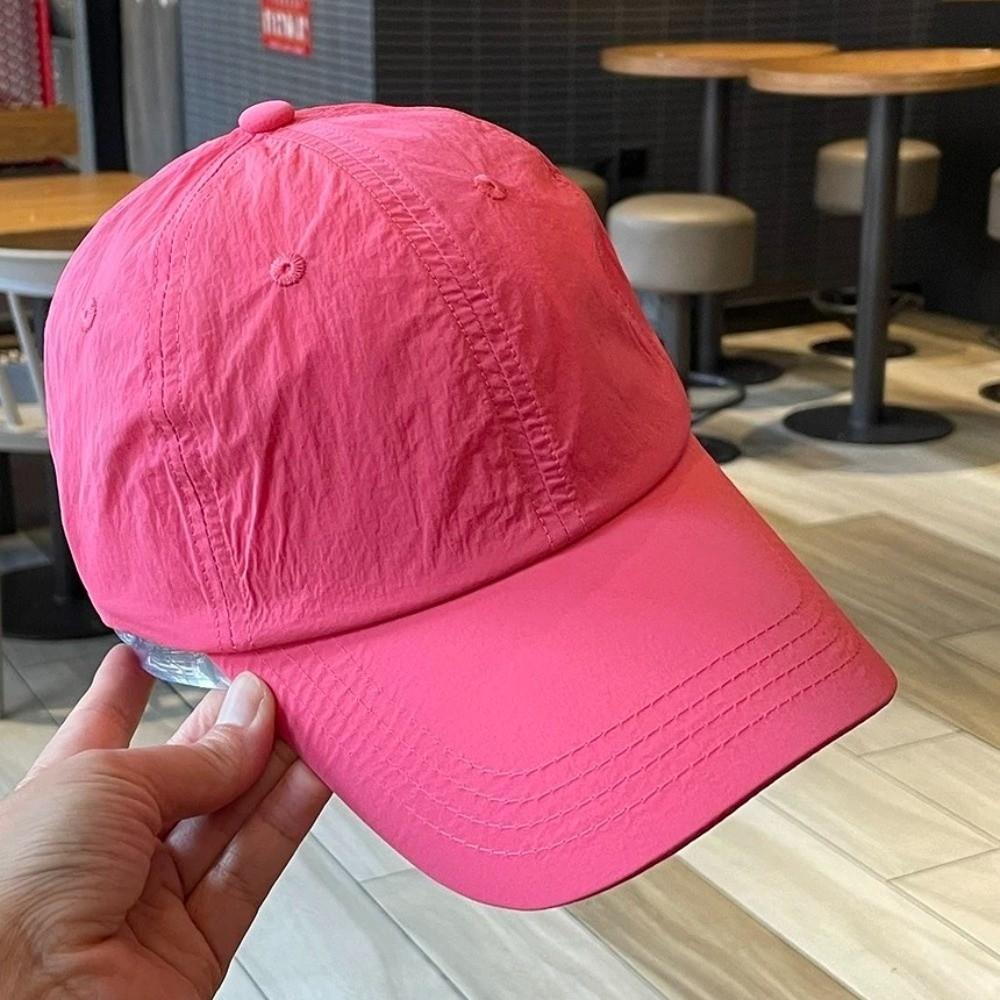 Korean Style Quick-Drying Baseball Cap Solid Color Peaked Cap Retro Solid Color Sun Hat  Sports