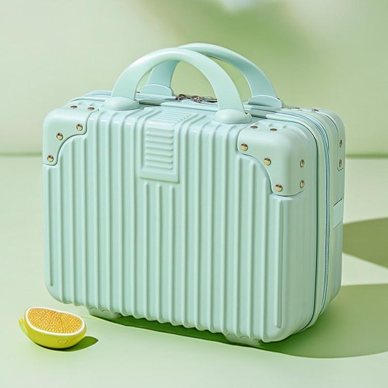 Customized 14-Inch Mini Makeup Case with Combination Lock – Portable Travel Handbag