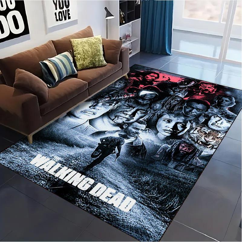 Walking Dead Carpet Rug for Living Room Bedroom Home Sofa Decoration,Kids play Non-slip Floor Mat