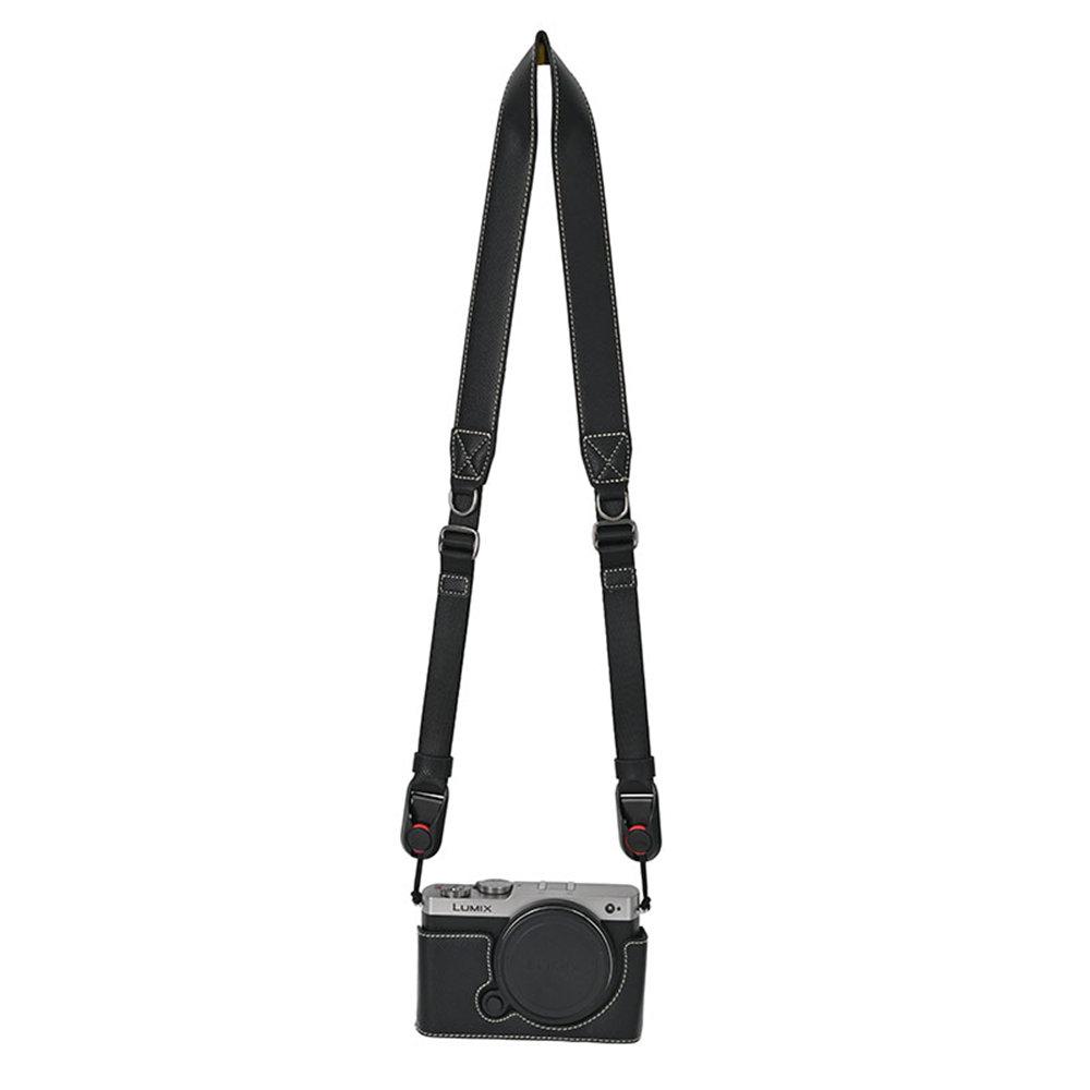 Получехол для камеры из ПУ кожи с принтом пальм для Panasonic Lumix S9, с отверстием для батареи и нижней крышкой, с ремешком