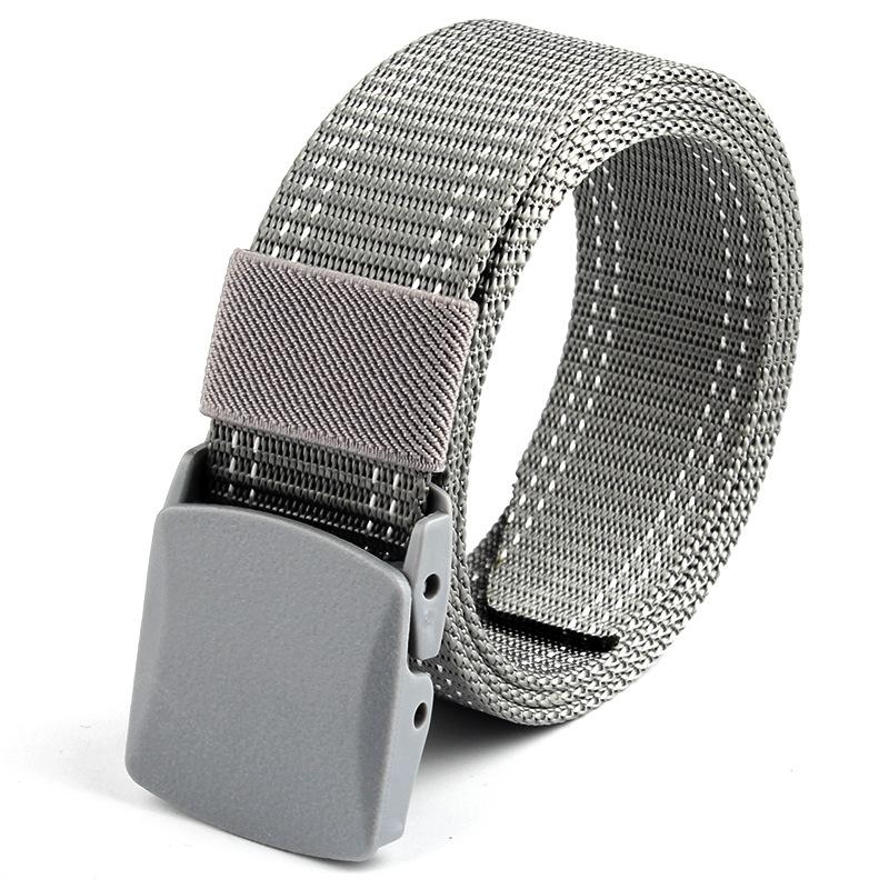 Men's Tactical Nylon Canvas Casual Belt Outdoor Training Electronic Security Check Iron-Free Tactics