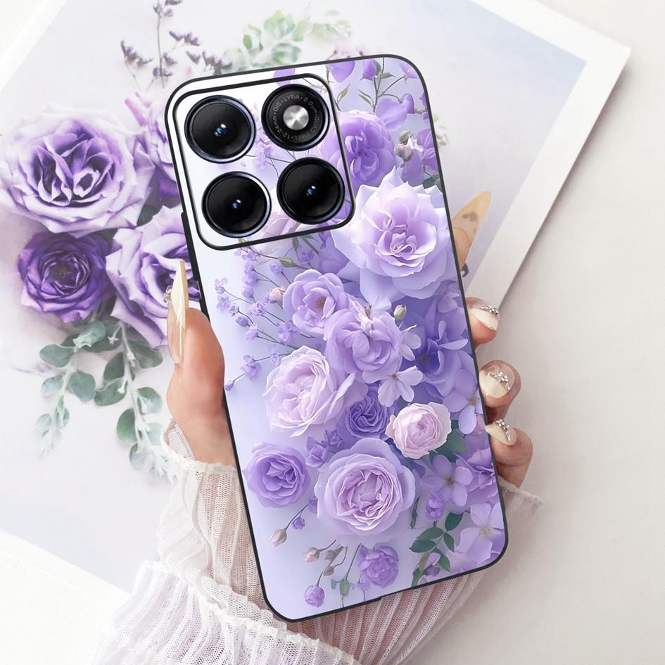 For Funda Motorola Edge 70 Fusion 2026 Phone Case New Fashion Flower Bow Soft Black Silicone Cover For Moto Edge 70Fusion+ Cases