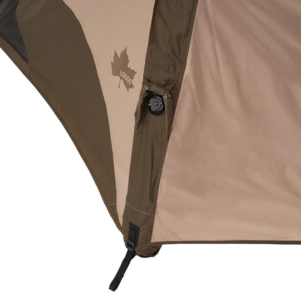 LOGOS Tradcanvas Air Magic Living Life Tent M Tarp Set 71805596 Brown Width 250 X Depth 337 X Height 147 Cm & (Approx.)