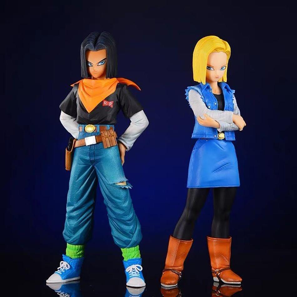Аниме Dragon Ball Z Фигурка Андроид 17 18 Андроид 18 ПВХ Фигурки Действия Коллекция Украшения Модель Игрушки Детский Рождественский Подарок