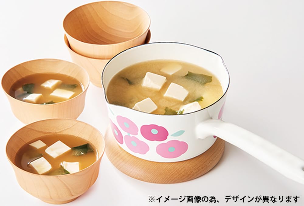 Tamahashi Enameled Milk Design Gas and Induction Compatible Plune. Pan, 15cm, "Lemon" [YJM-108],