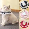 Lovely Pet Bib Cotton Saliva Towel Lace Bib Dog Cat Lace Collar Collar
