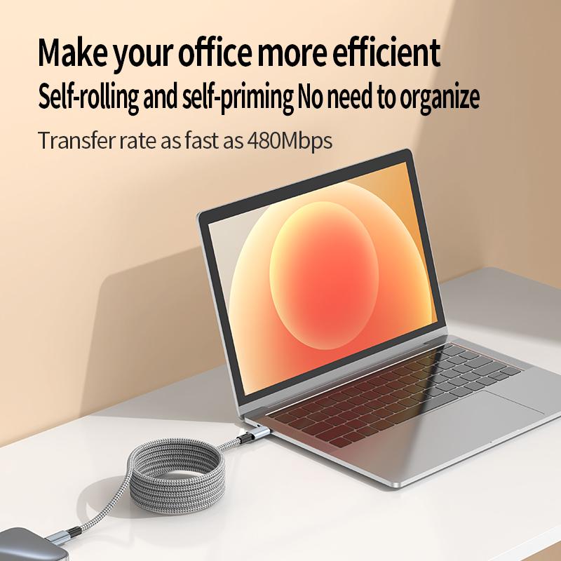 Кабель USB для Type-C с магнитным хранением 0,3 м, 18 Вт, быстрая зарядка, 480 Мбит/с, кабель для передачи данных
