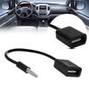 3.5mm Audio Plug Jack To USB 2.0 Male To Female Converter Cable Cord For Car MP3
