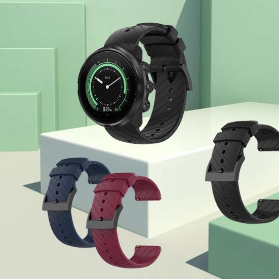 Ремешок для часов 24 мм силиконовый ремешок на запястье твиловый мягкий ремешок замена для Suunto