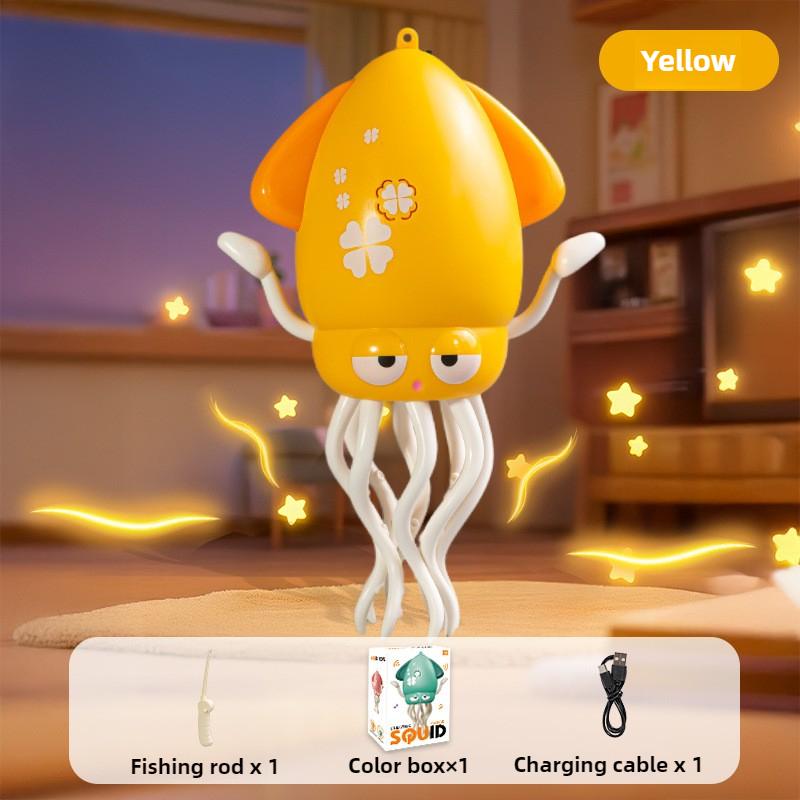 Electric Dancing Squid Toys for Kids Sound and Lights Obstacle Avoidance Crawling Simulation Octopus Baby Funny Interactive Toy