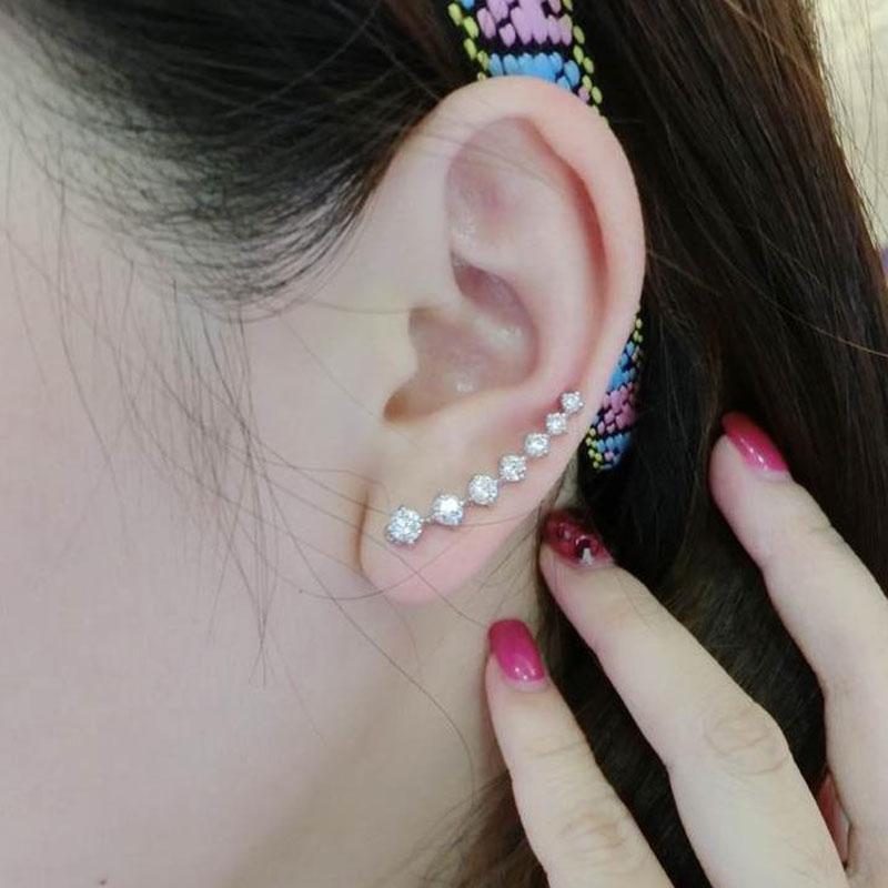 Серьги-гвоздики с бриллиантами Ряд 7 Серьги-гвоздики со звездами и инкрустацией бриллиантами и стразами