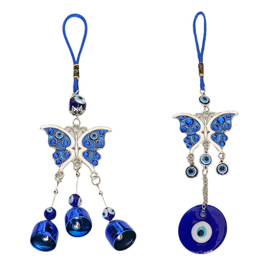Турецкий сглаз, бабочка, подвеска с колокольчиком, декоративные подвески, домашние подвески для фестиваля, новогодней вечеринки, фона