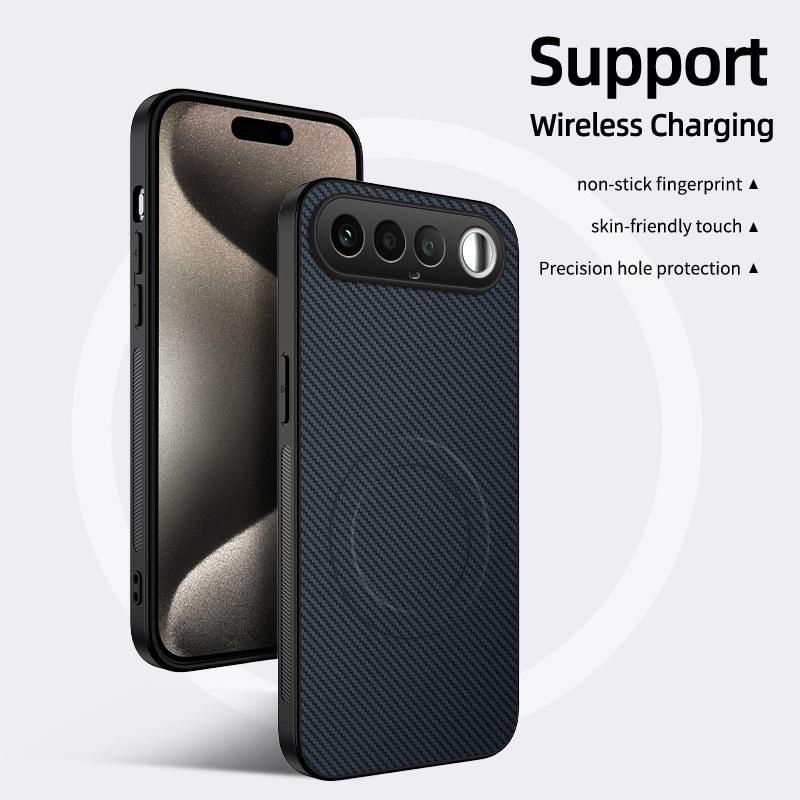 Чехол Realme 16 5G с текстурой кожи из углеродного волокна, с защитой объектива, совместимый с Magsafe