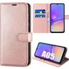 Protective Case - Samsung - Galaxy A05 - Shockproof - PU Leather - Card Slots