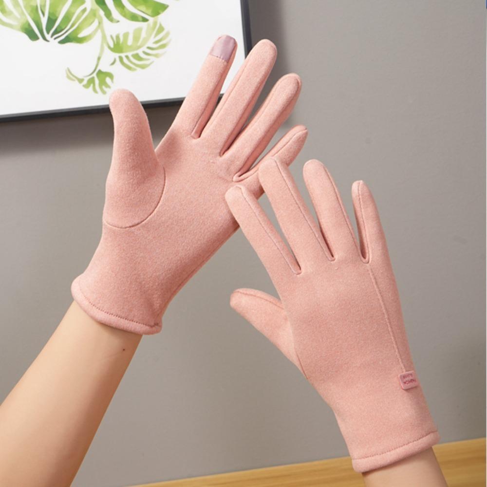 Перчатки для верховой езды однотонные, утолщенные, для сенсорных экранов, новые зимние перчатки для женщин