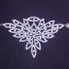 Exaggerated Floral Necklace Shiny Collarbone Chain Rhinestone Choker Necklace  Evening Occasion