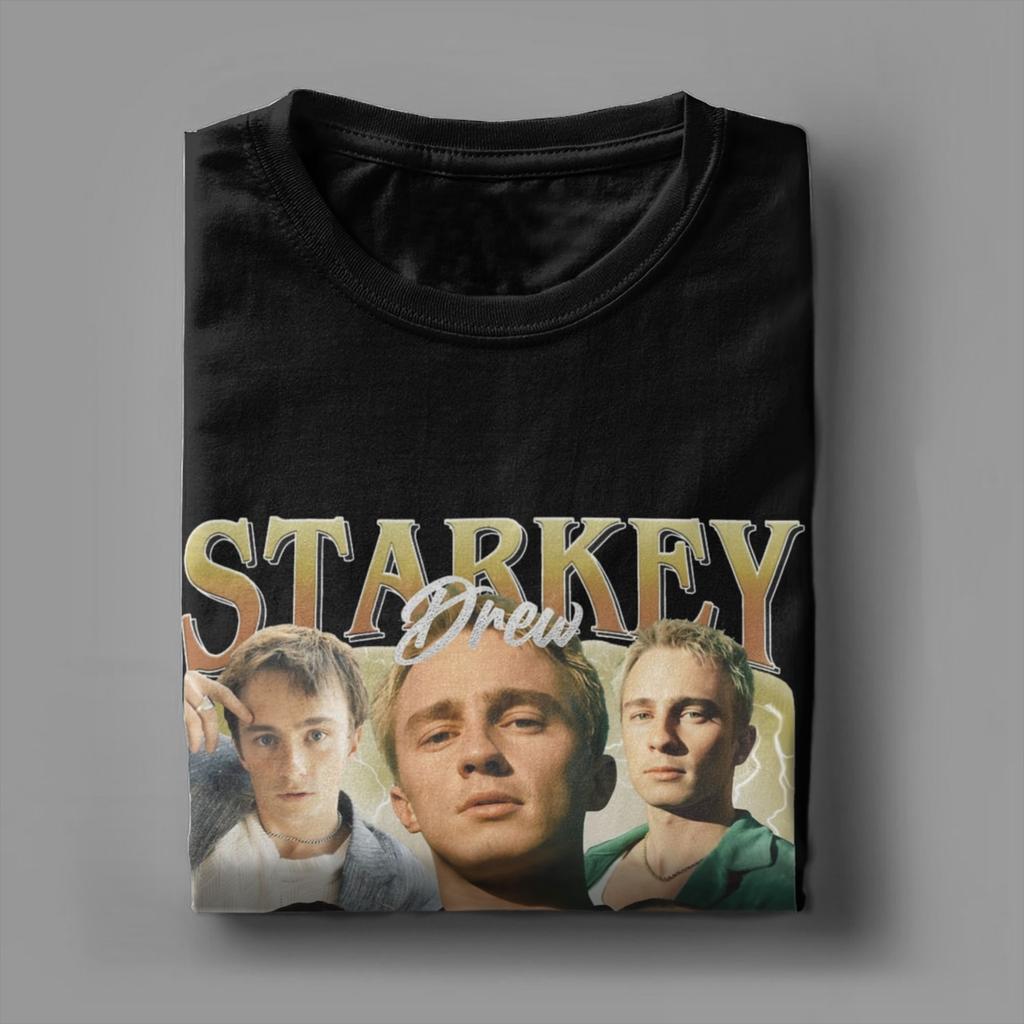 Винтажная футболка Drew Starkey Мужская Хлопковая Смешная Футболка С Круглым Вырезом Футболка С Коротким Рукавом Одежда С Принтом