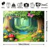 2D Enchanted Stream Forest Backdrop, 2D Fairy Tale Kids Party Decor