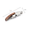 Kitchen Wine Bottle Opener Wood Handle Corkscrew Open Easy Stainless Steel Knife