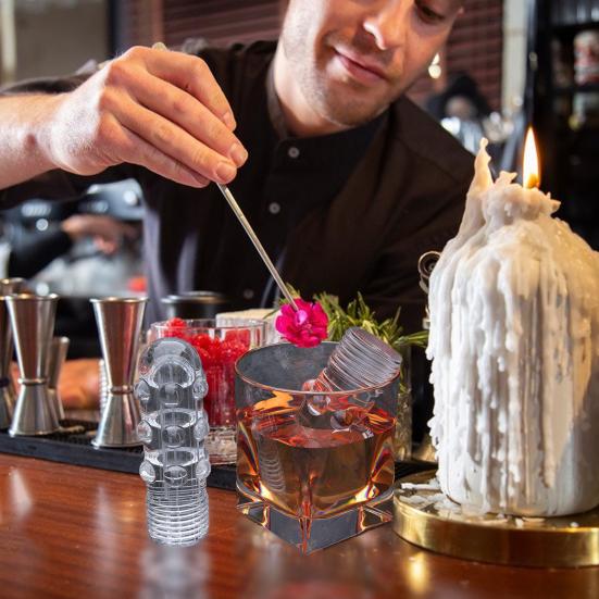 Форма для кубиков льда, силиконовый поднос для охлаждения льда, коктейли с виски, легко заполняемый и высвобождаемый ледогенератор, забавная тарелка для льда для создания атмосферы вечеринки