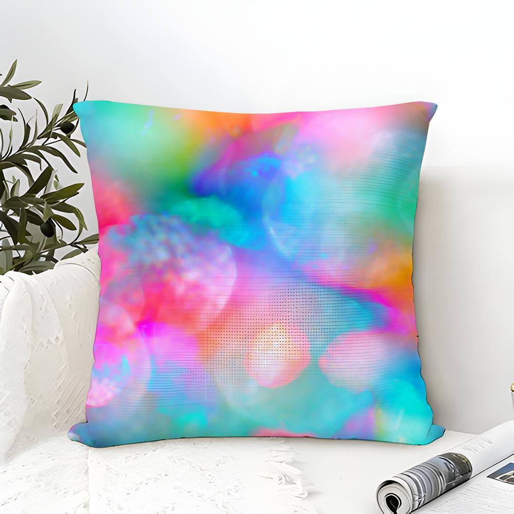 Trendy Color Block Tiedye Pillow Case linen pillow case sofa home decor cushion cover cushion cove