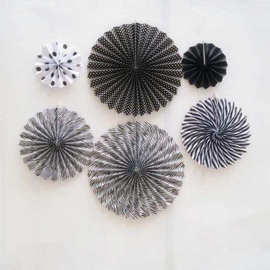 6 шт. бумажный веер настенное украшение фон потолочные подвесные украшения для осенней вечеринки детский душ выпускной день рождения свадьба