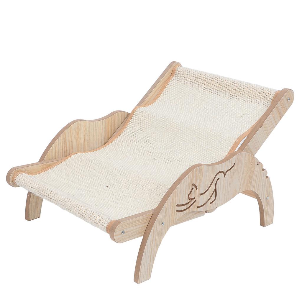 Cat Hammock Bed Adjustable Foldable Cat Beach Chair Slip Resistant Wooden Dog Bed Universal for