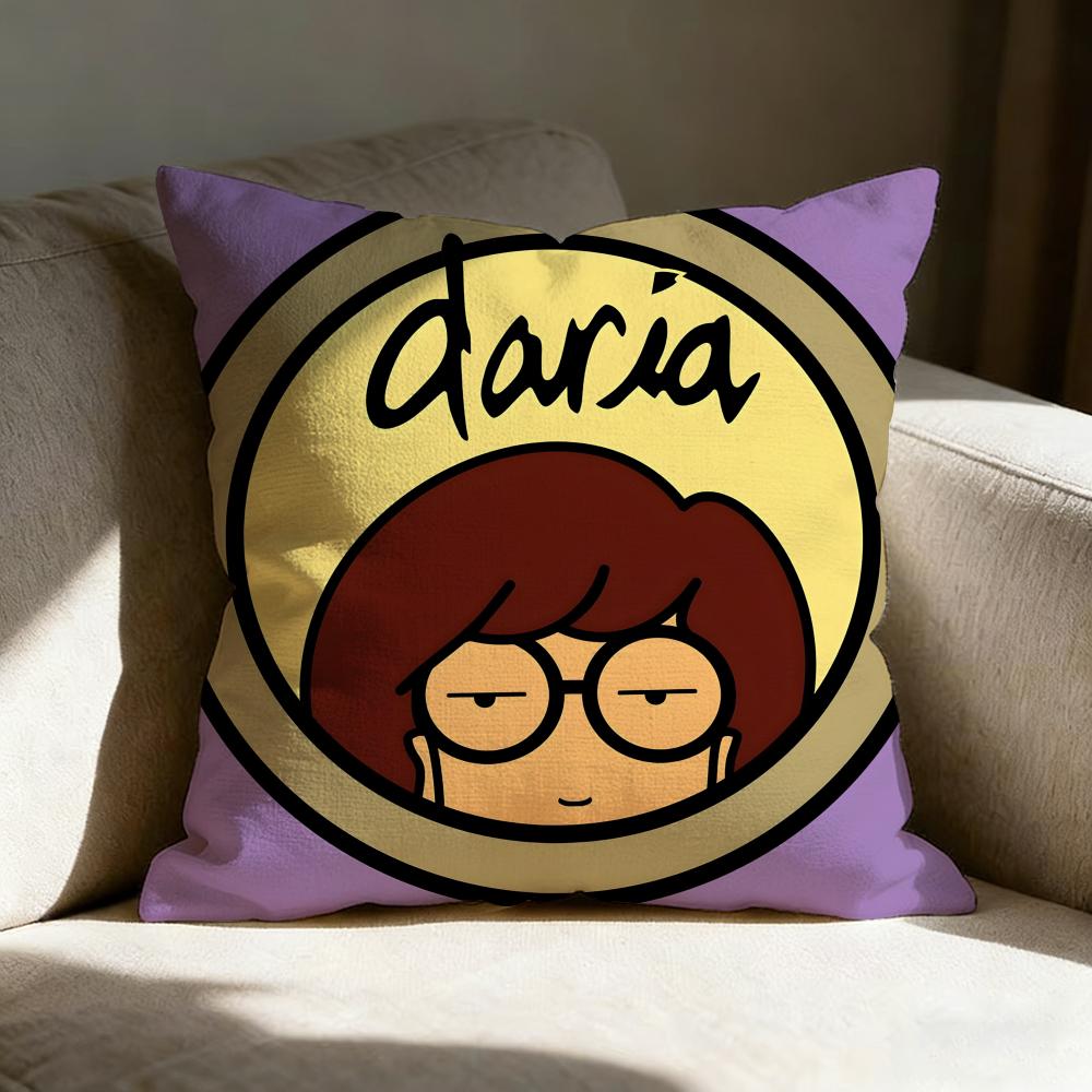 D-Daria Anime Cute Pillow Case Pillowcase, Double-Sided Printed, Sofa Cushion, Bedroom Headboard Pillow