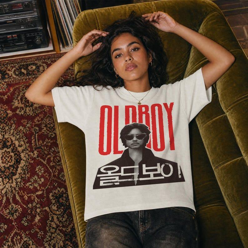 Oldboy Graphic Tee Y2k Korean Movie Inspired Graphic Print Short Sleeve Harajuku Y2k Casual Tshirt Unisex Unisex Streetwear Tops
