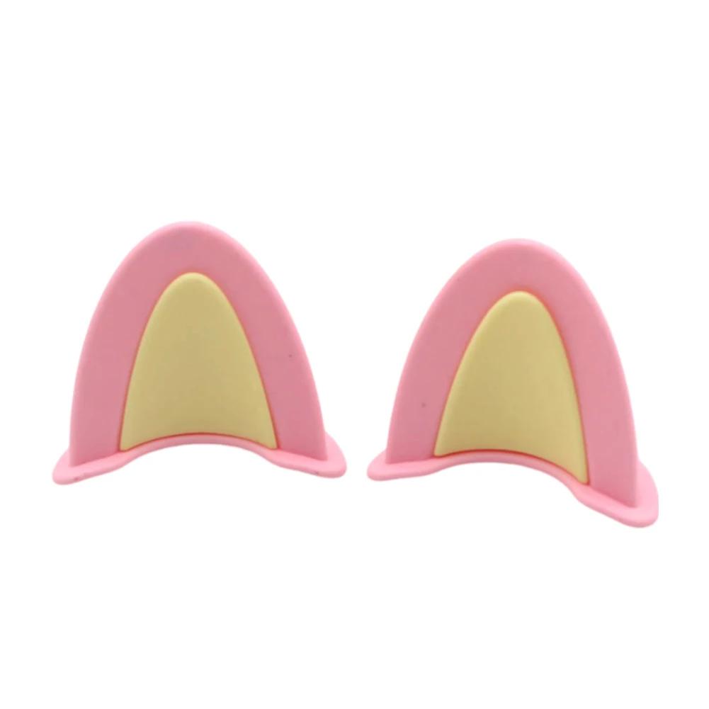 2Pcs Cute Cat Ears Helmet Decoration Motorcycle Electric Stickers Decor Multicolor Motorcycle Helmets Accessories Universal