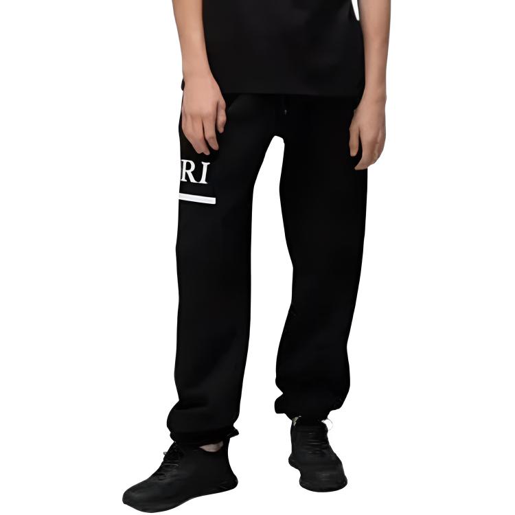AMIRI MA Bar Logo Sweatpant Black Men Streetwear PXMJL007-001