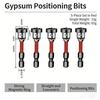 Магнитные позиционирующие биты для отвертки Бита для гипсокартона 50 мм Головка для позиционирования шурупов для гипсокартона Инструменты для сверления