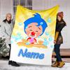 Personalized Custom Name Blanket - plim plim Print Design,Blanket for Sofa,Bed,Travel,Camping - Soft and Warm, Great Gift