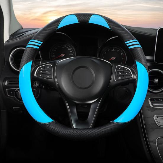 Чехол на руль, модный, устойчивый к поту, автомобильный стиль, искусственная кожа, подушка для грузовика