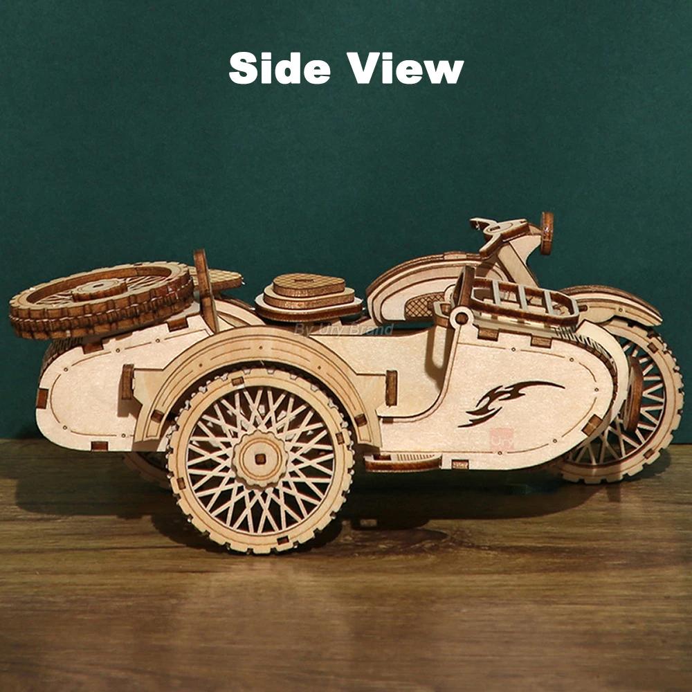 3D деревянная головоломка, моторная лодка, три колеса, мотоцикл, головоломка, детская Монтессори, развивающие модели «сделай сам», игрушки, подарок для взрослых мальчиков