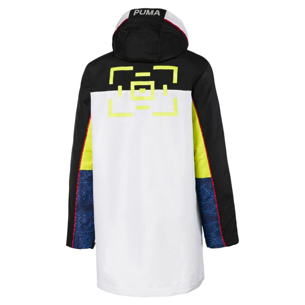 Puma Куртка с капюшоном и молнией Color Block, мужские куртки, белая 595419-02