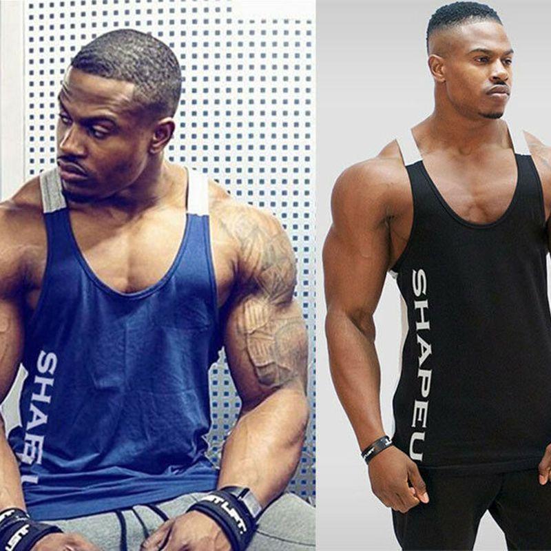 Премиальное качество Мужская майка без рукавов для бодибилдинга